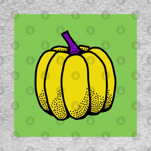 Yellow pumpkin pop art by AnnaEleCreate